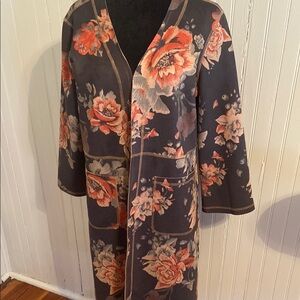 Tahari Black and Orange Cardigan Sweater